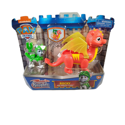 Spin Master Rescue Knights Rocky & Dragon Flame Actionfigur, neuwertig