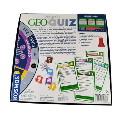 KOSMOS GEOQUIZ 69 61 91 Brettspiel neuwertig