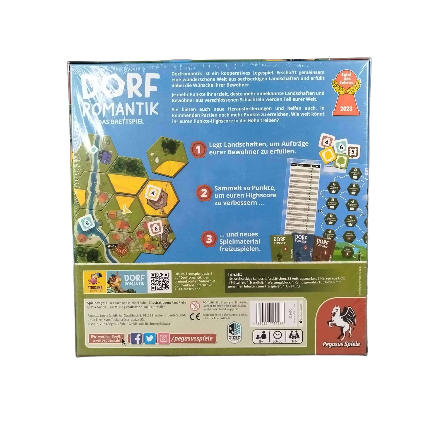 Pegasus Spiele Dorfromantik 56326G Brettspiel Neu