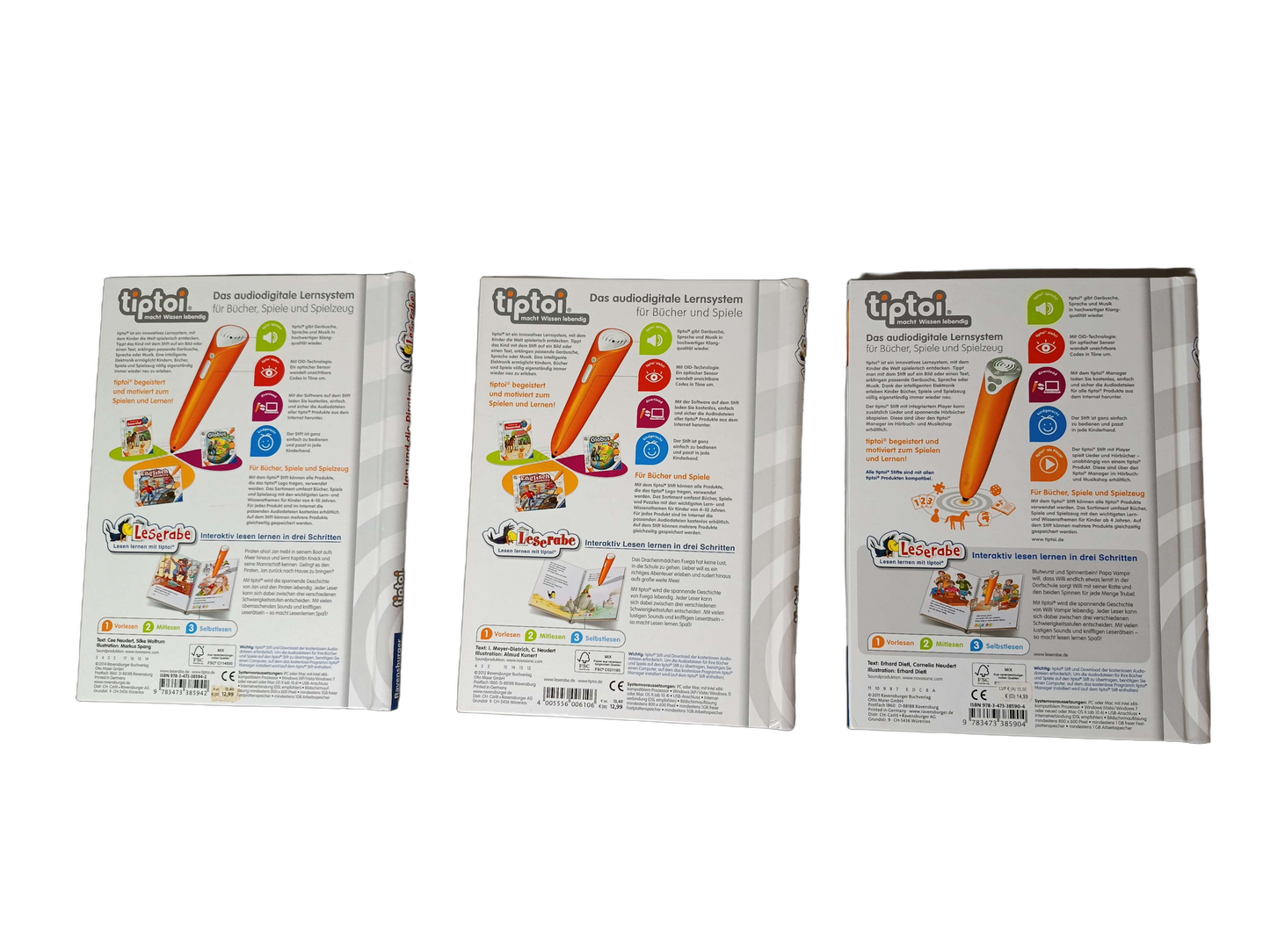 Ravensburger Bundle Tiptoi Leserabe Set von 3 Kinderbücher
