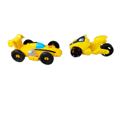 Hasbro Bundle Transformers Bumblebee Set von 2 Rennauto & Motorrad