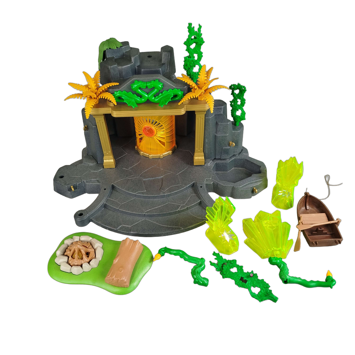 Playmobil Bundle Tempel 7774 Boot & Lagerfeuer