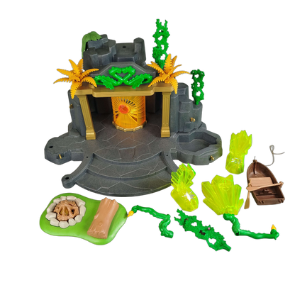 Playmobil Bundle Tempel 7774 Boot & Lagerfeuer