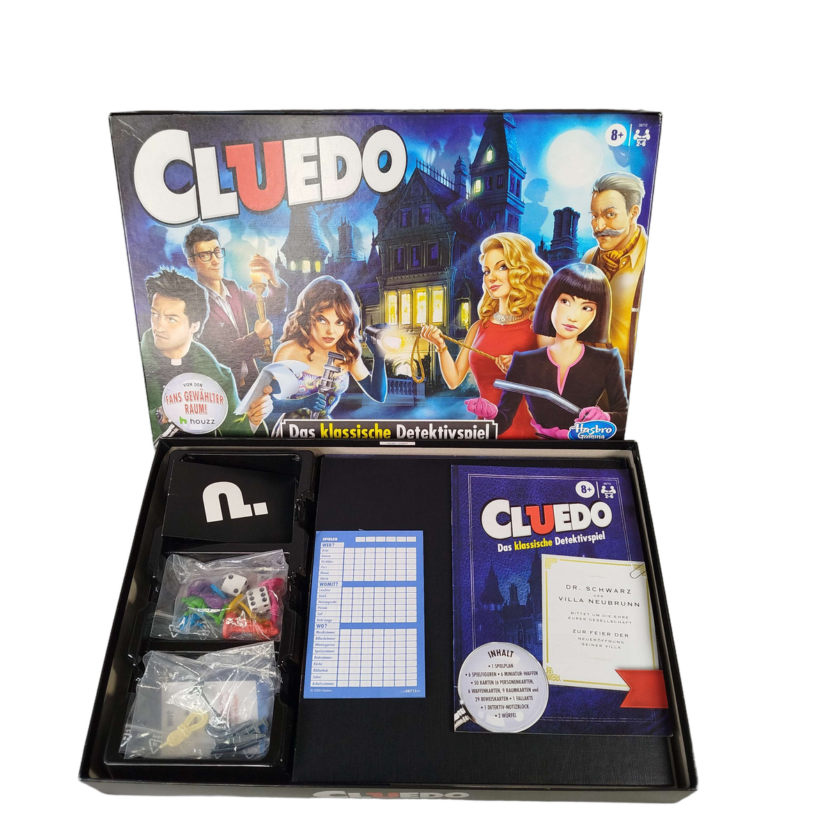 Hasbro Cluedo Brettspiel Detektivspiel Familienspiel