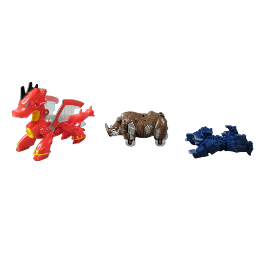 Hasbro Bundle 3x Figuren Drache Nashorn Roboter