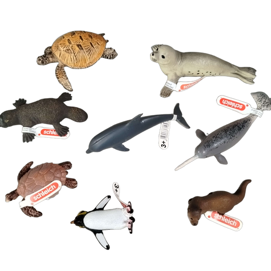 Schleich Tiere Bundle Meerestiere & Schnabeltier Set von 8