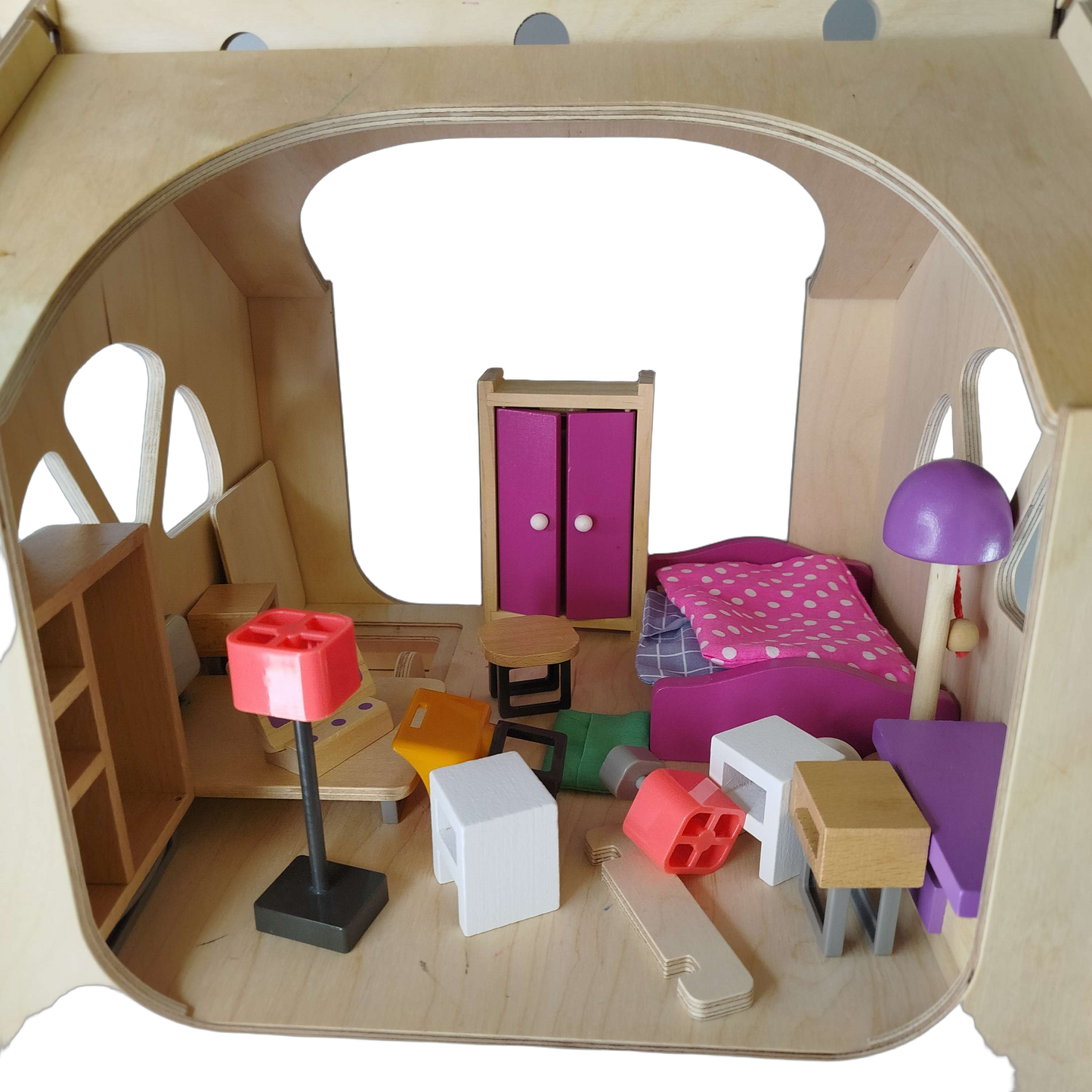 Bundle Puppenhaus Holz 11742 großes Set Möbel & Einrichtung