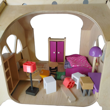 Bundle Puppenhaus Holz 11742 großes Set Möbel & Einrichtung