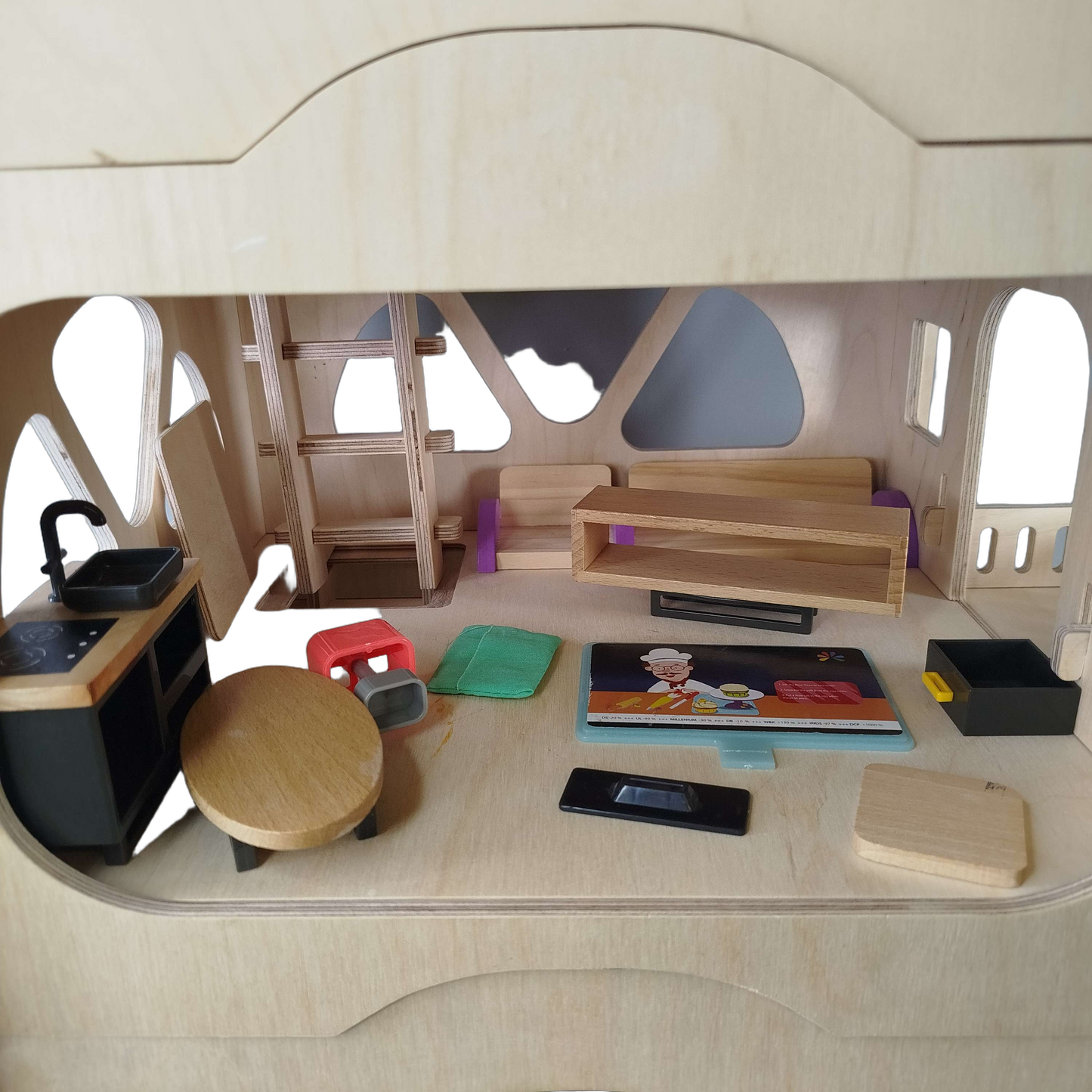 Bundle Puppenhaus Holz 11742 großes Set Möbel & Einrichtung