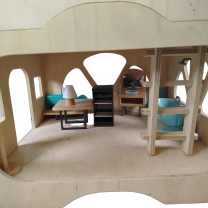 Bundle Puppenhaus Holz 11742 großes Set Möbel & Einrichtung