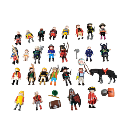 Playmobil Bundle Ritter Piraten 24x Figuren & Zubehör