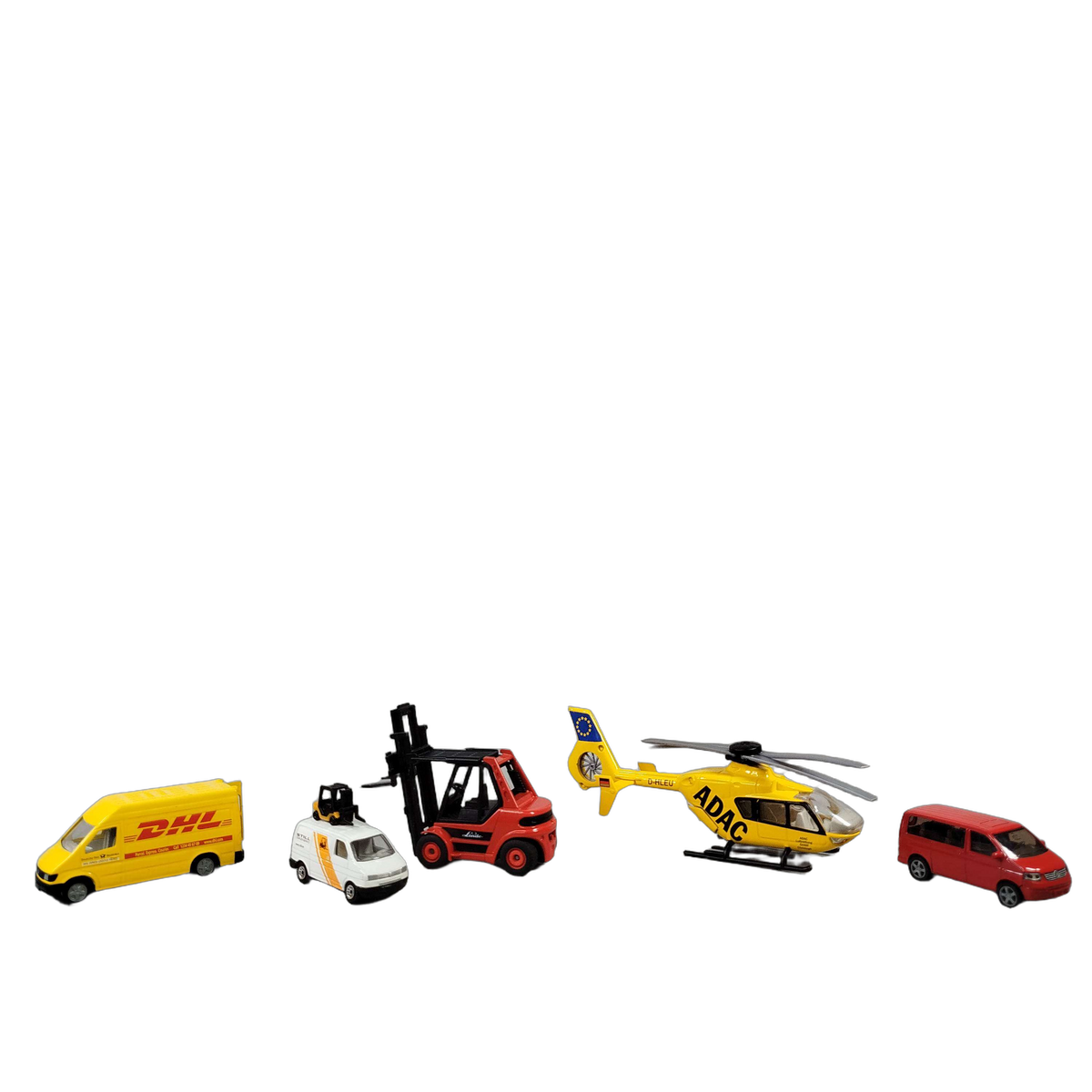 Siku Bundle ADAC DHL Linde VW T5 Set von 5 Hubschrauber & Transporter