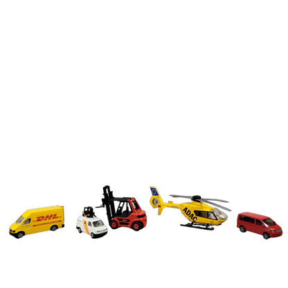 Siku Bundle ADAC DHL Linde VW T5 Set von 5 Hubschrauber & Transporter