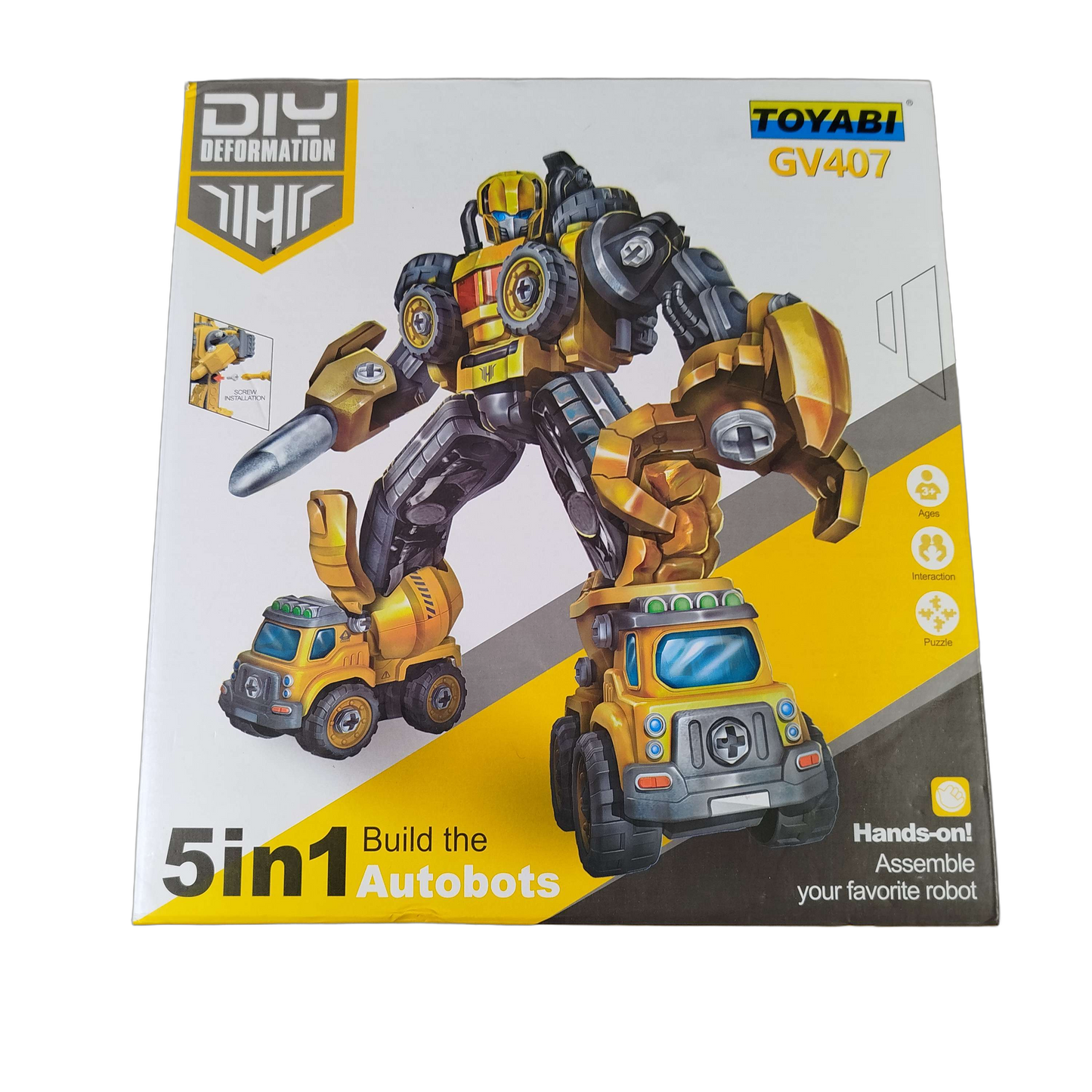 toyari GV407 5-in-1 Baukasten Roboter & Fahrzeuge