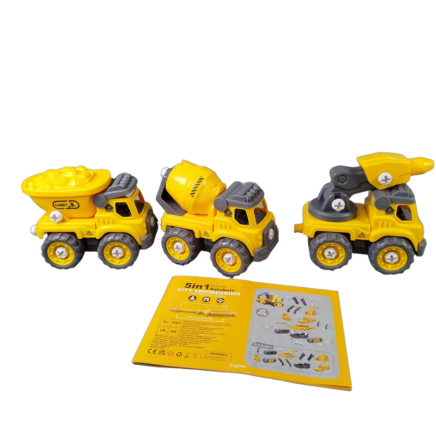 toyari GV407 5-in-1 Baukasten Roboter & Fahrzeuge
