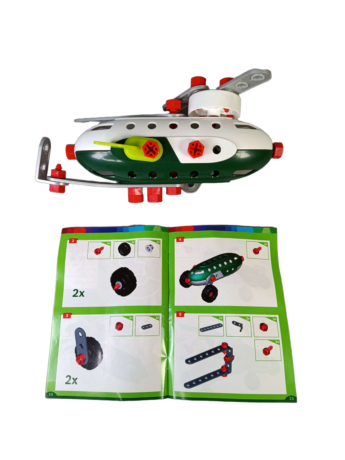 Bundle Set von 2 Bausatz Flugzeug 8790 & Holzbaukasten Radlader