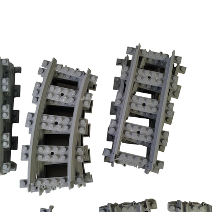 LEGO Eisenbahn Schienen flexibel, gerade & gebogen, 17 Teile