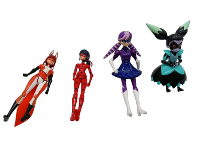 Zagtoon Bundle Miraculous Set von 4 Actionfiguren, ab 3 Jahre