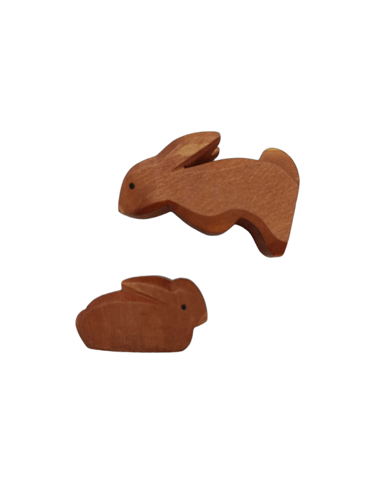 Ostheimer Bundle Tiere 2x Hasen Holzfiguren