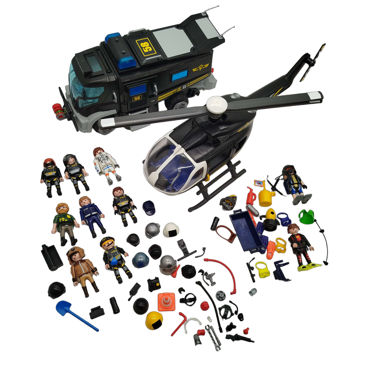 Playmobil Bundle City Action 9360 großes Set Truck Motorrad & Figuren