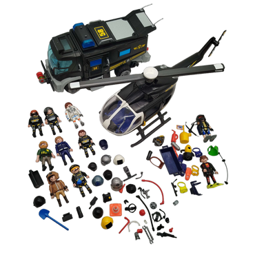 Playmobil Bundle City Action 9360 großes Set Truck Motorrad & Figuren