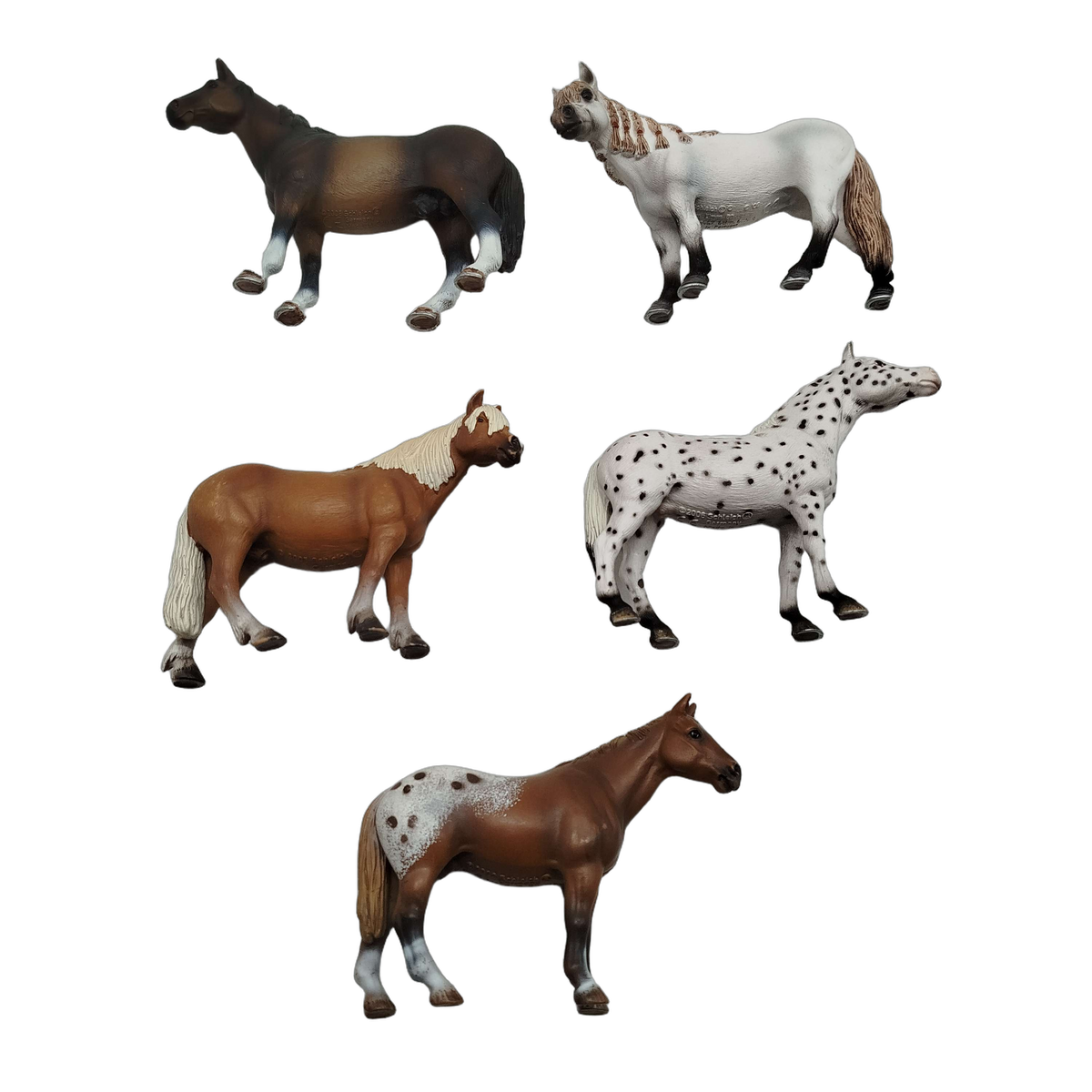 Schleich Tiere Bundle Pferde Pinto Friese 5 Teile Tierfiguren