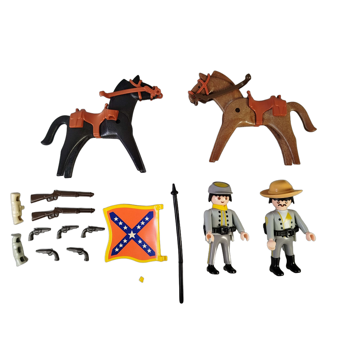 Playmobil Western Soldaten Figuren & Pferde mit Zubehör