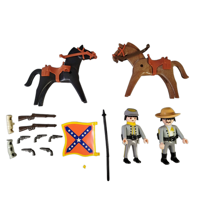 Playmobil Western Soldaten Figuren & Pferde mit Zubehör