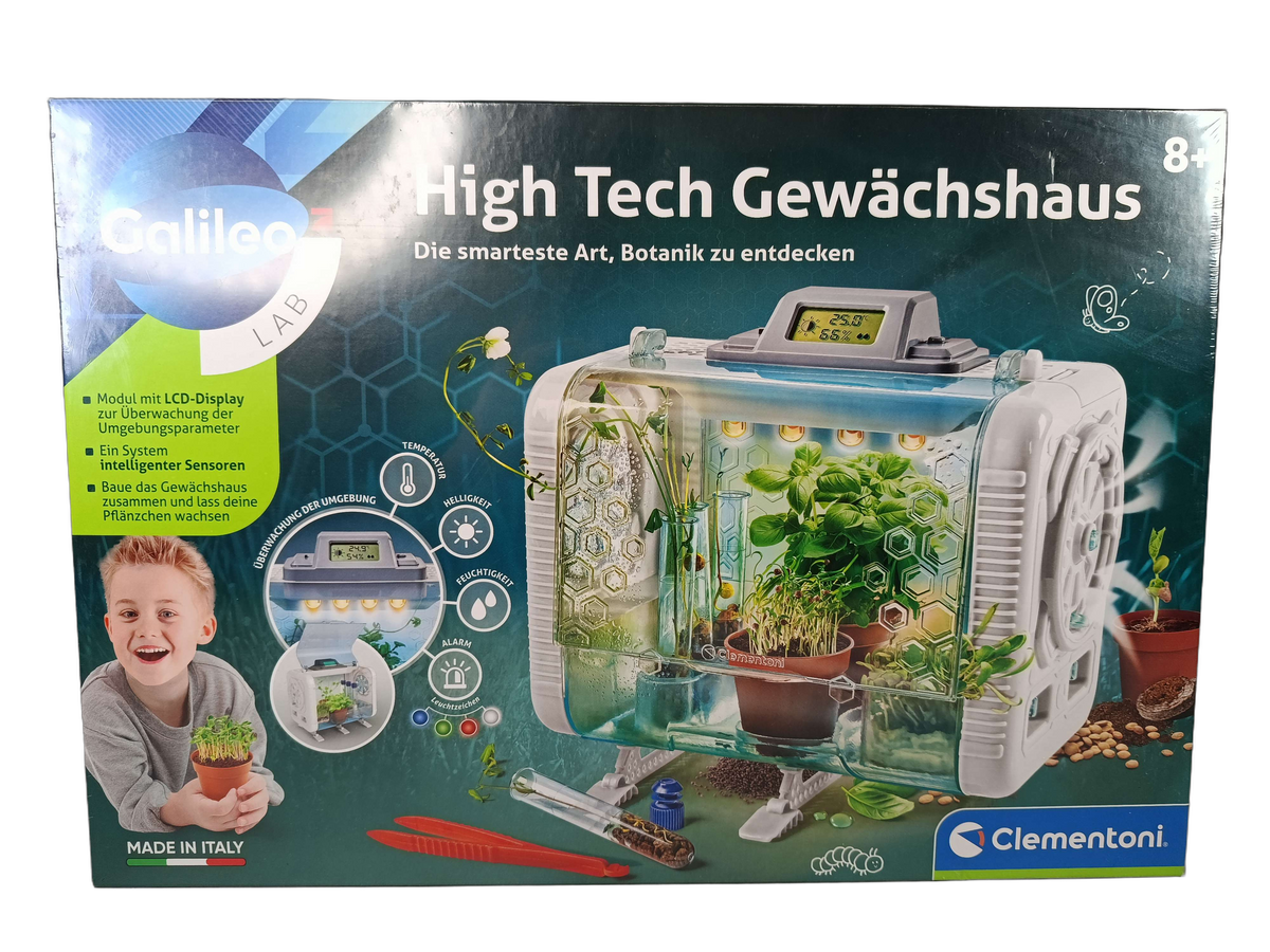 Clementoni High Tech Gewächshaus 59063 Experimentierset, Neu