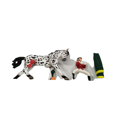 Schleich 41434 Reitturnier Set mit Knabstrupper Stute