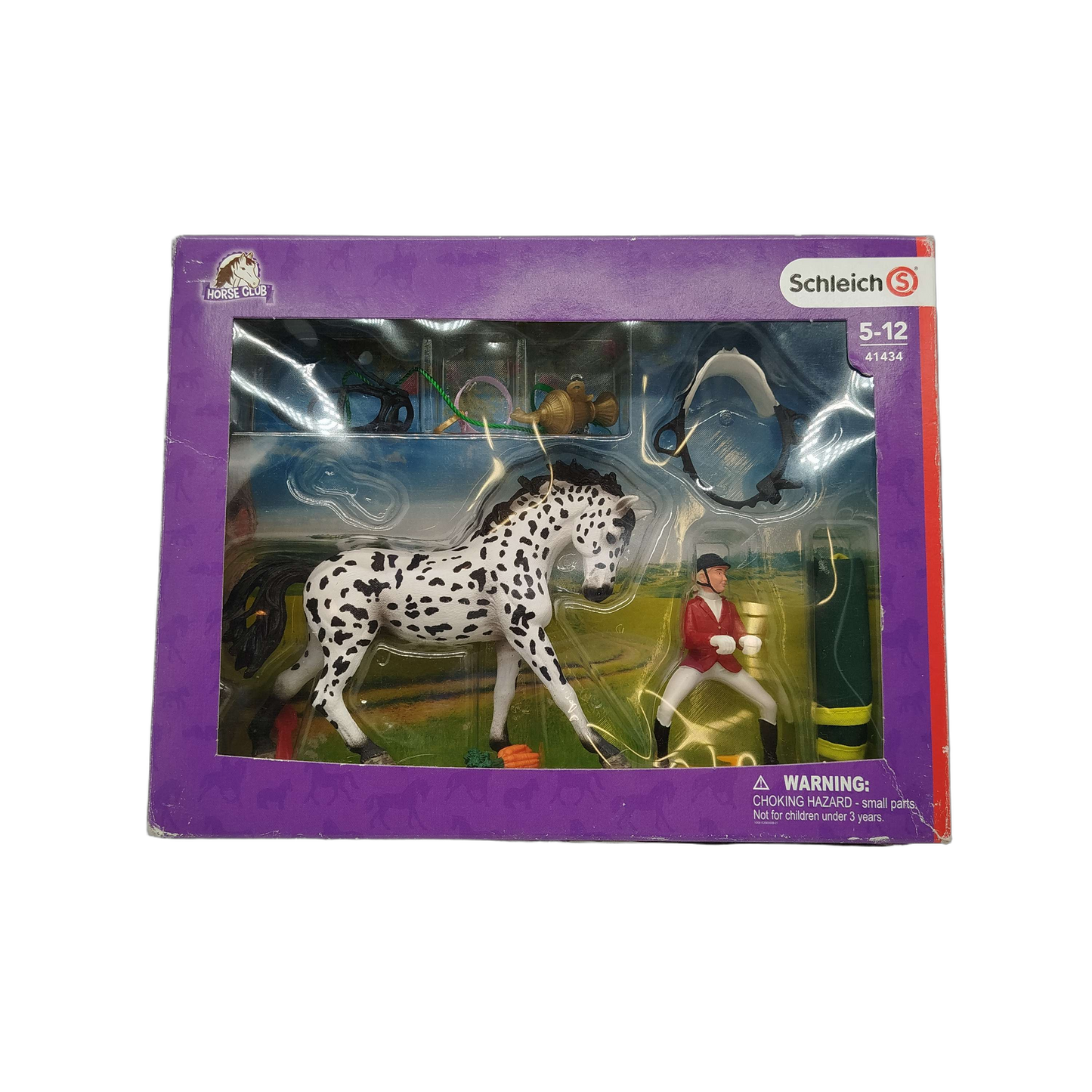 Schleich 41434 Reitturnier Set mit Knabstrupper Stute