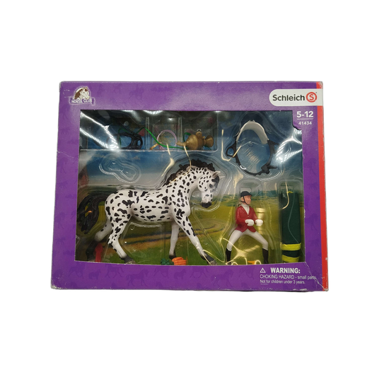 Schleich 41434 Reitturnier Set mit Knabstrupper Stute