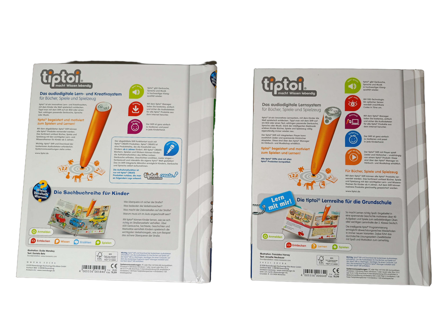 Ravensburger Bundle tiptoi Verkehr & Deutsch Set von 2 Lernbücher