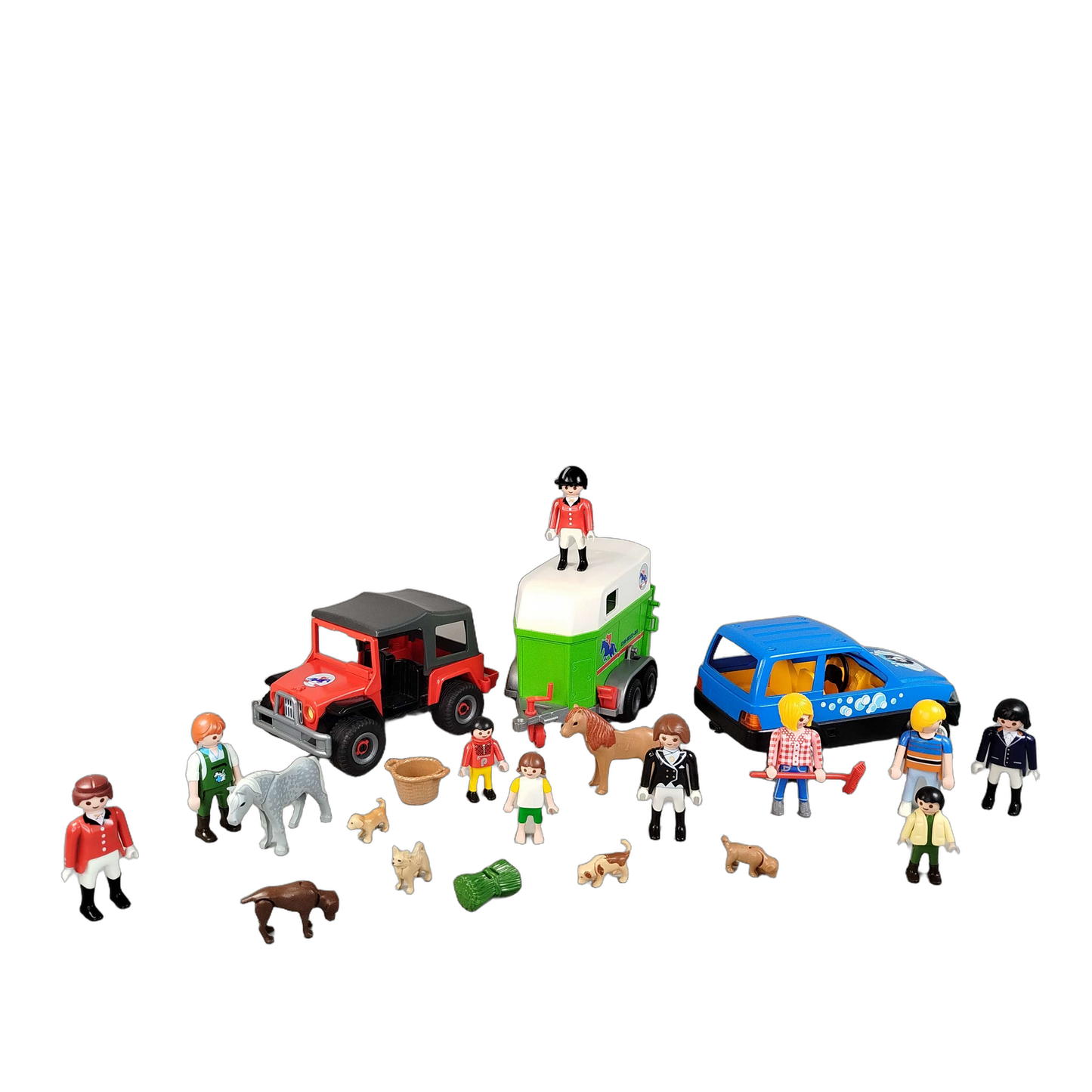 Playmobil Bundle Jeep & Anhänger Figuren Tiere