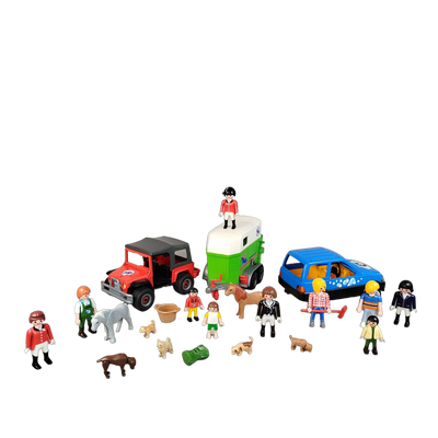 Playmobil Bundle Jeep & Anhänger Figuren Tiere