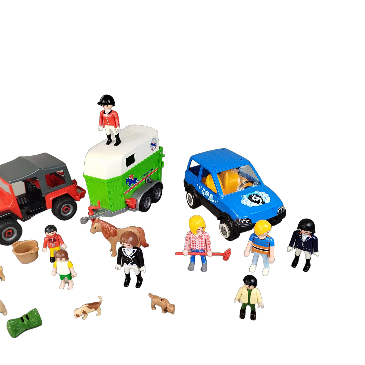Playmobil Bundle Jeep & Anhänger Figuren Tiere