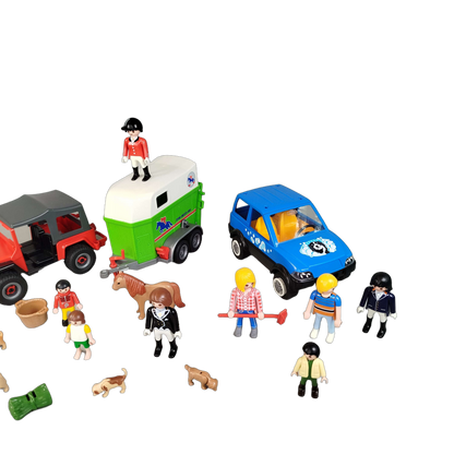 Playmobil Bundle Jeep & Anhänger Figuren Tiere
