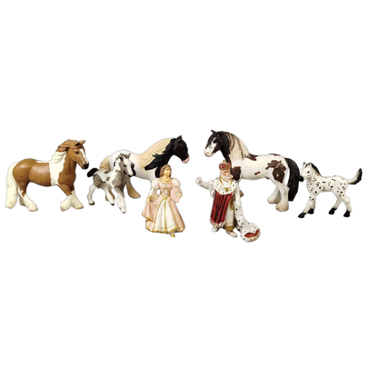 Schleich Tiere Bundle 7 Teile Pferde & Figuren