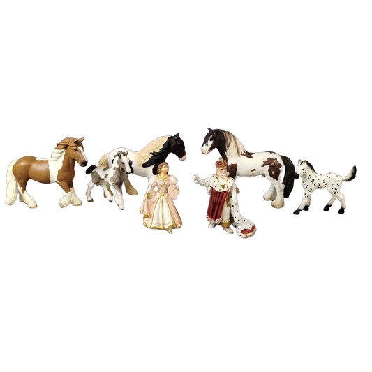 Schleich Tiere Bundle 7 Teile Pferde & Figuren