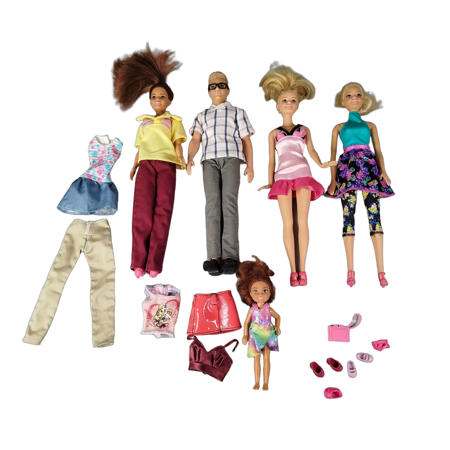 Mattel Bundle Barbie & Ken Set von 5 Puppen