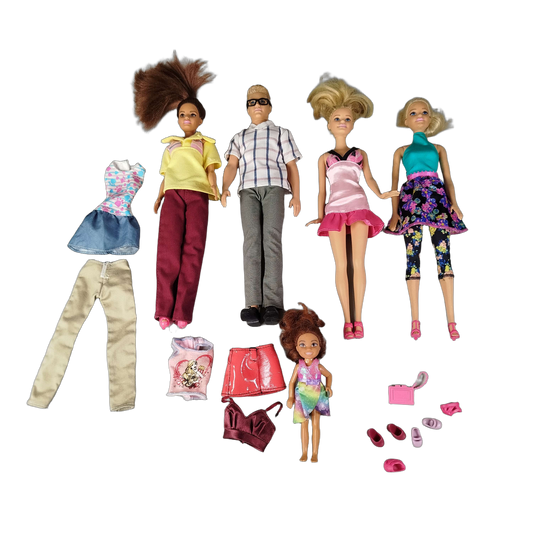 Mattel Bundle Barbie & Ken Set von 5 Puppen