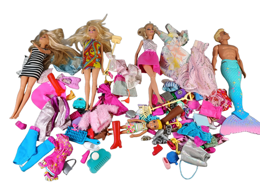 Mattel Bundle Barbie Set Modepuppen, Meerjungmann & Zubehör