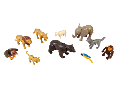 Playmobil Bundle Tiere Set von 9 Tierfiguren Elefant Löwe Affe