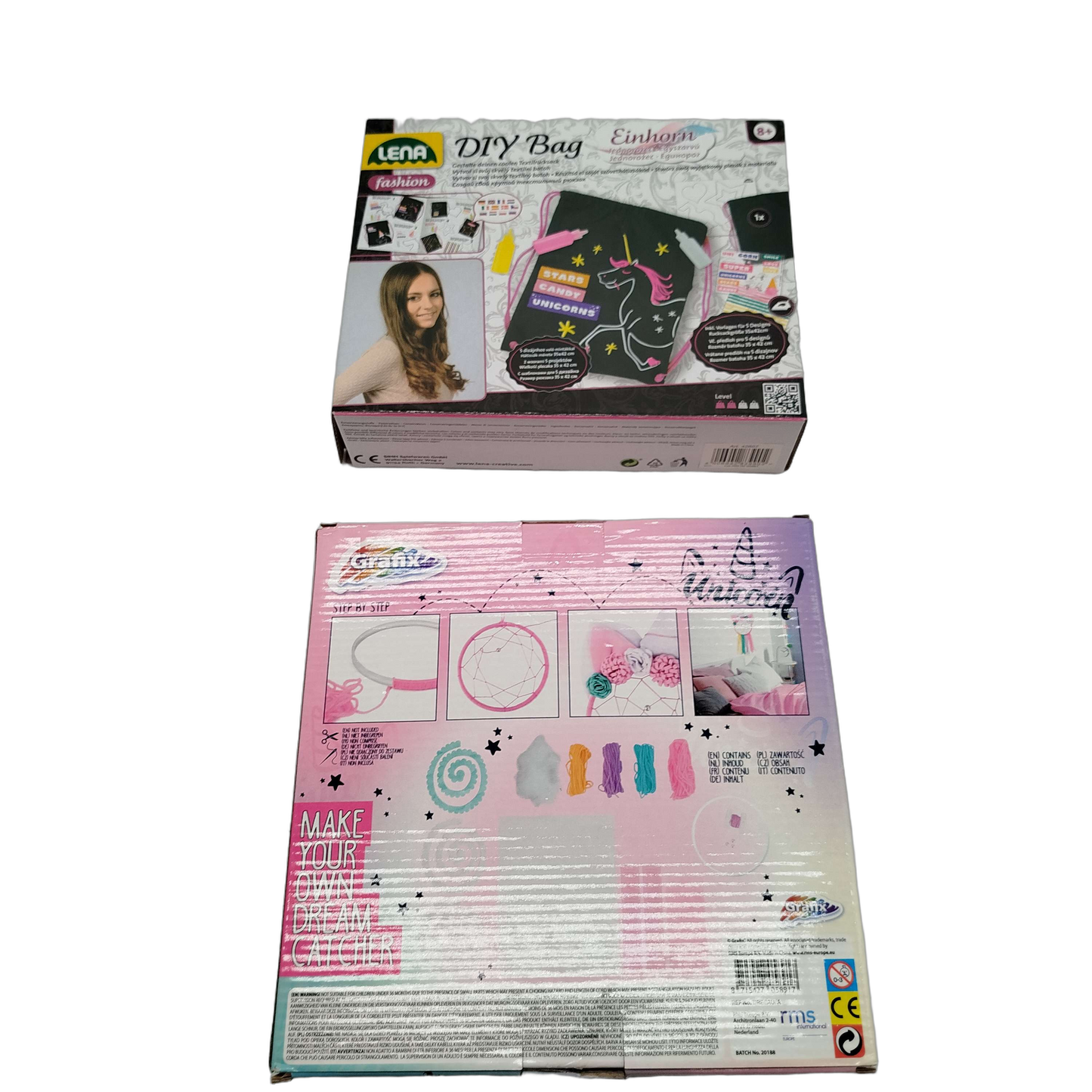 LENA Bundle Einhorn Set von 2 Rucksack&Traumfänger neuwertig