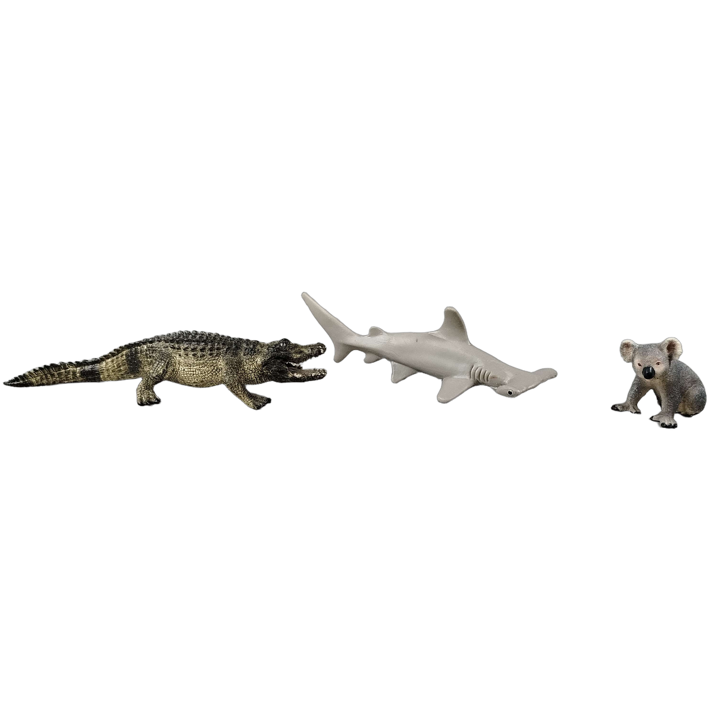 Schleich Tiere Bundle 5 Teile Tiger Löwe Koala Hai Krokodil