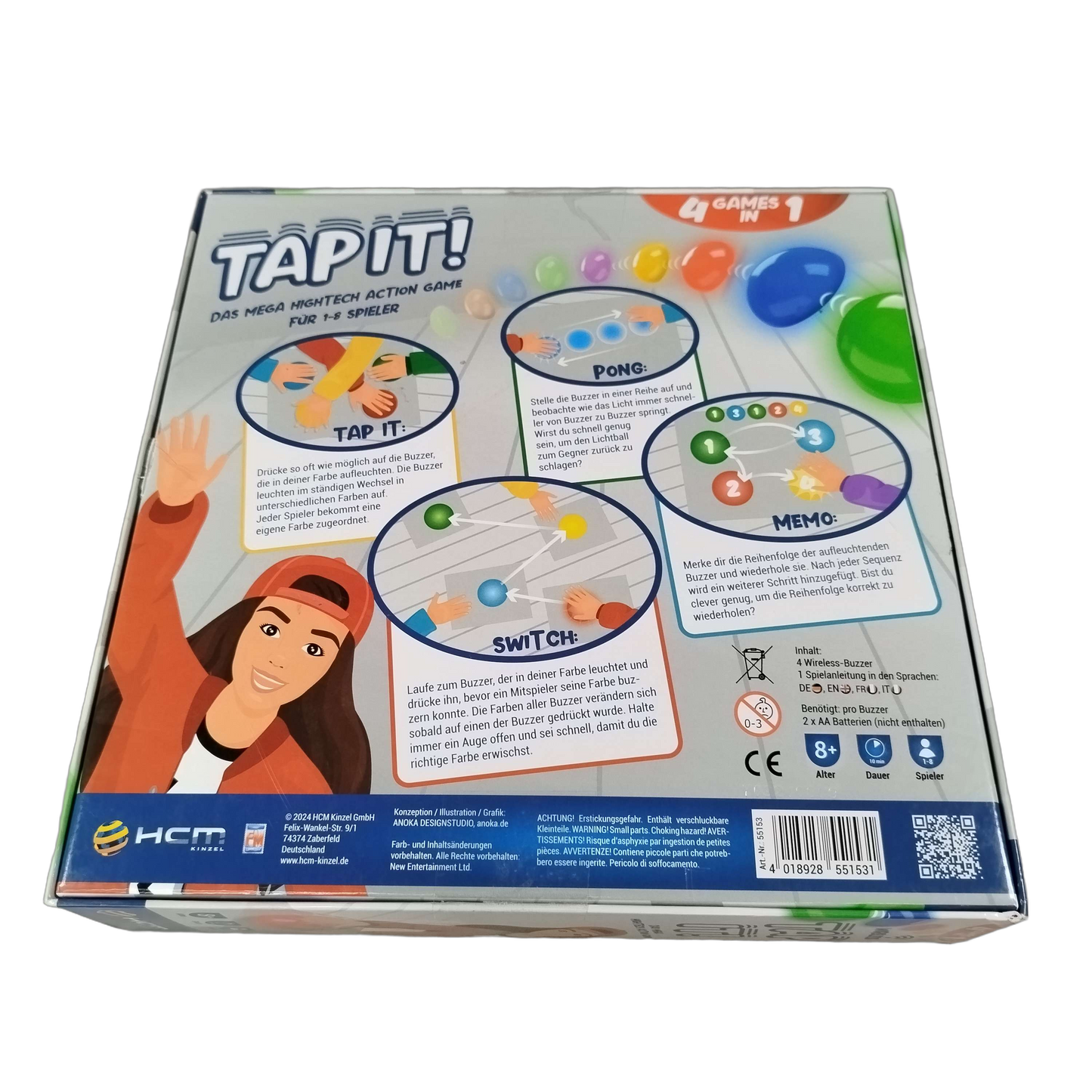 HCM Kinzel Tap It! Familienspiel Neuwertig