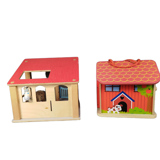 Bundle Bauernhof Set von 4 Stall & Tiere