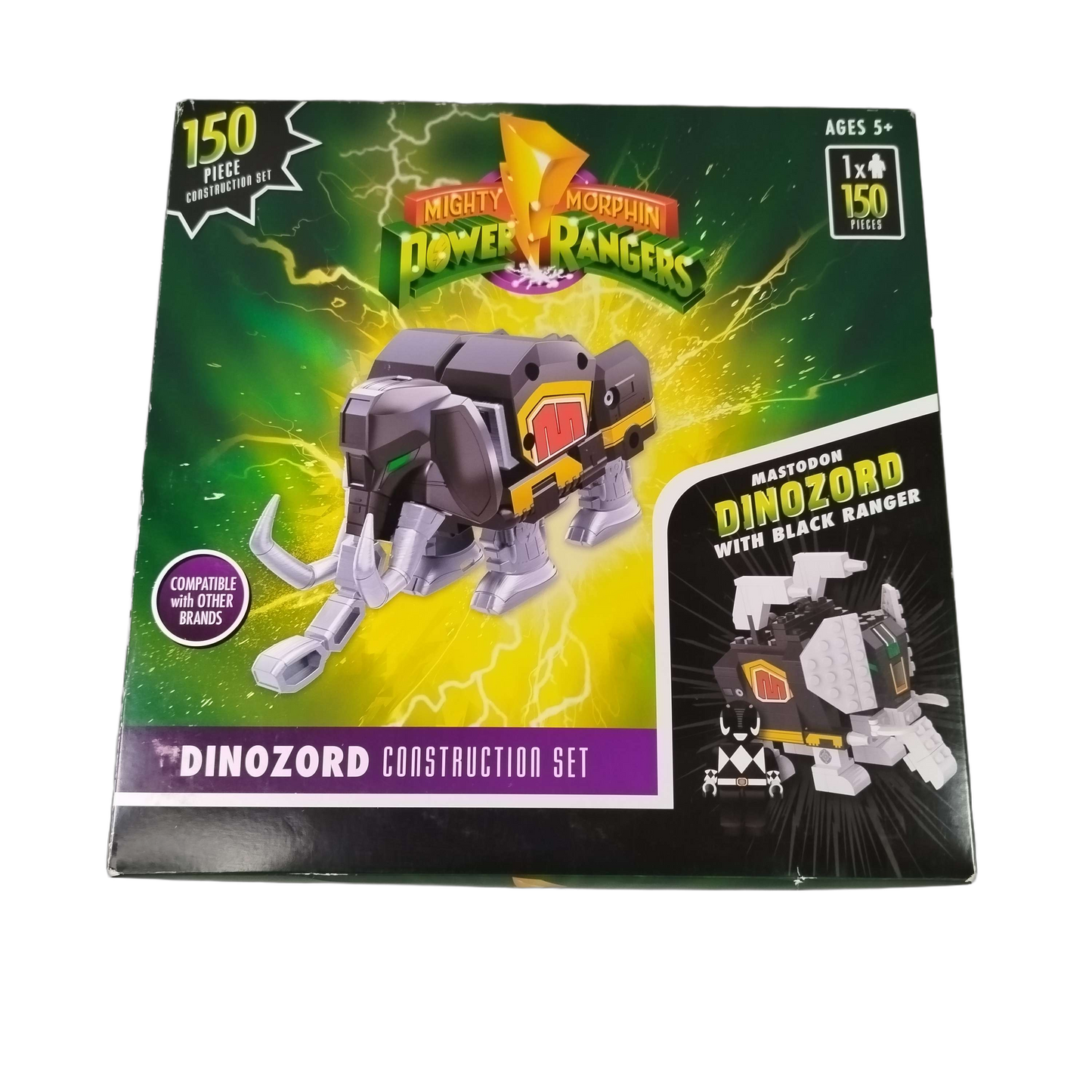 Hasbro Mastodon Dinozord mit Black Ranger Konstruktionsset