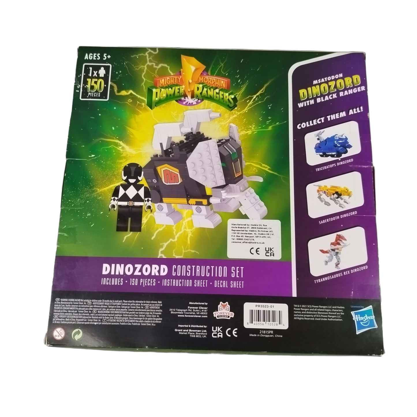 Hasbro Mastodon Dinozord mit Black Ranger Konstruktionsset