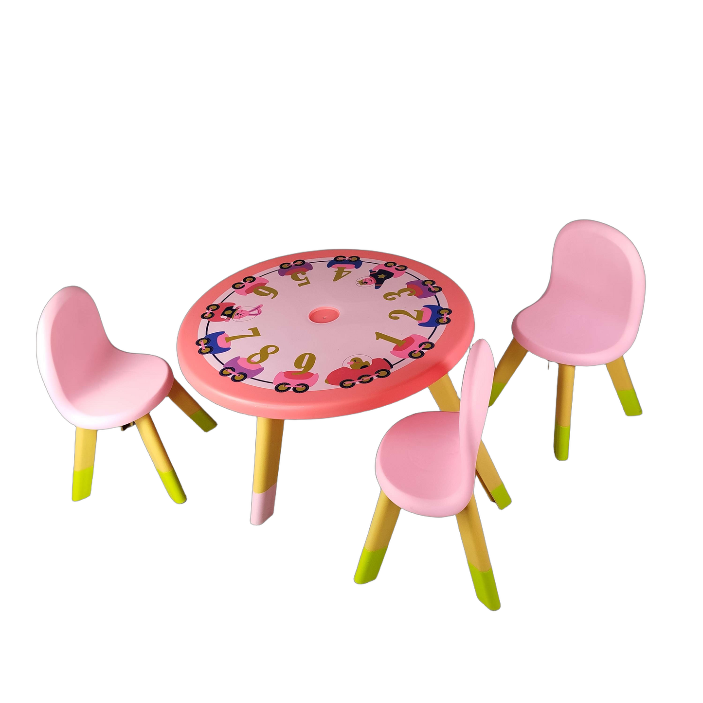 Zapf Creation Kita Möbel Tisch & 3 Stühle Set 4er